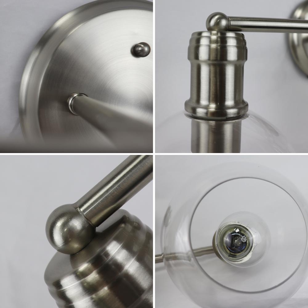 CHLOE Lighting OXA Transitional Brushed Nickel 3 Light Vanity Bath Light  22" Wide. Picture 3
