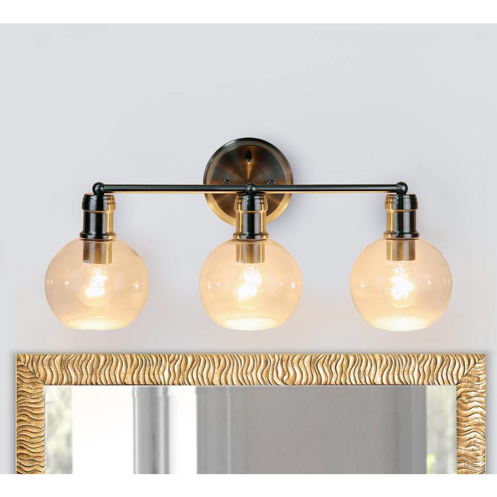 CHLOE Lighting OXA Transitional Brushed Nickel 3 Light Vanity Bath Light  22" Wide. Picture 5