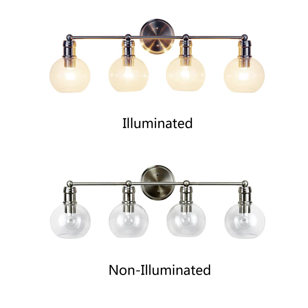 CHLOE Lighting OXA Transitional Brushed Nickel 4 Light Vanity Bath Light  30" Wide. Picture 2