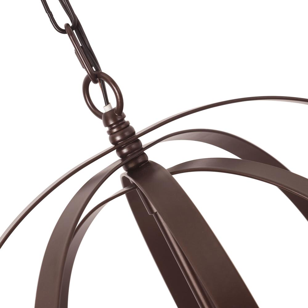 CHLOE Lighting PEPPER Transitional 6 Light Matt Black Finish Hanging Ceiling Pendant 15" Wide. Picture 3