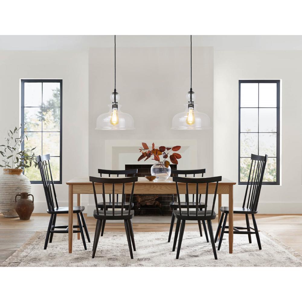 CHLOE Lighting TILIAN Transitional Matt Black 1 Light Ceiling Pendant 12" Wide. Picture 5