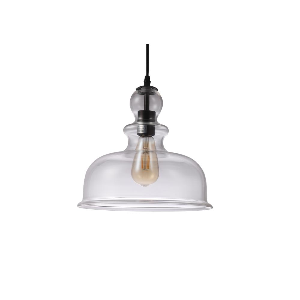 CHLOE Lighting TILIAN Transitional 1 Light Oil Rubbed Bronze Ceiling Pendant 12" Wide. Picture 4