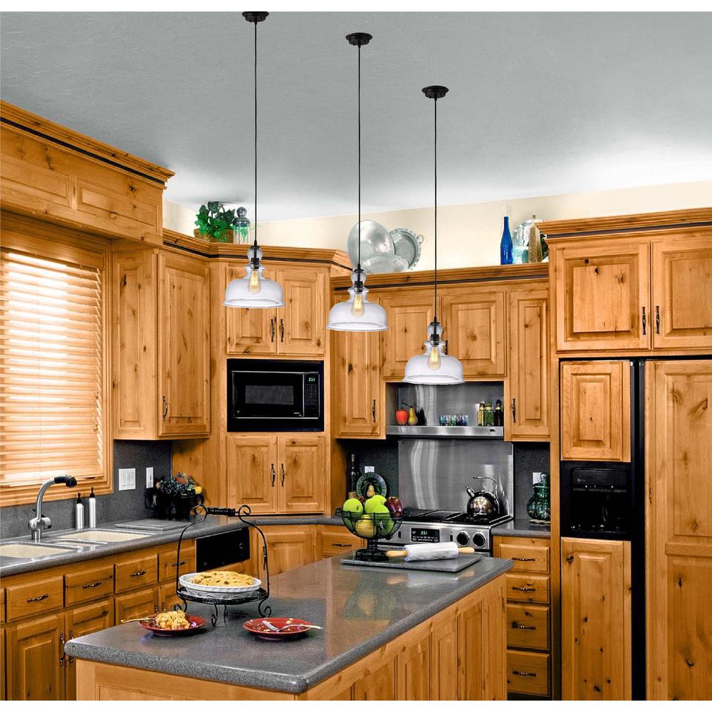 CHLOE Lighting TILIAN Transitional 1 Light Oil Rubbed Bronze Ceiling Pendant 12" Wide. Picture 9