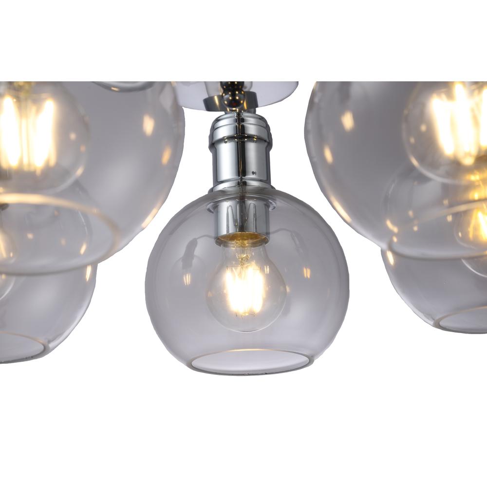 CHLOE Lighting WACIAN Transitional 5 Light Chrome Hanging Chandelier 18" Wide. Picture 6