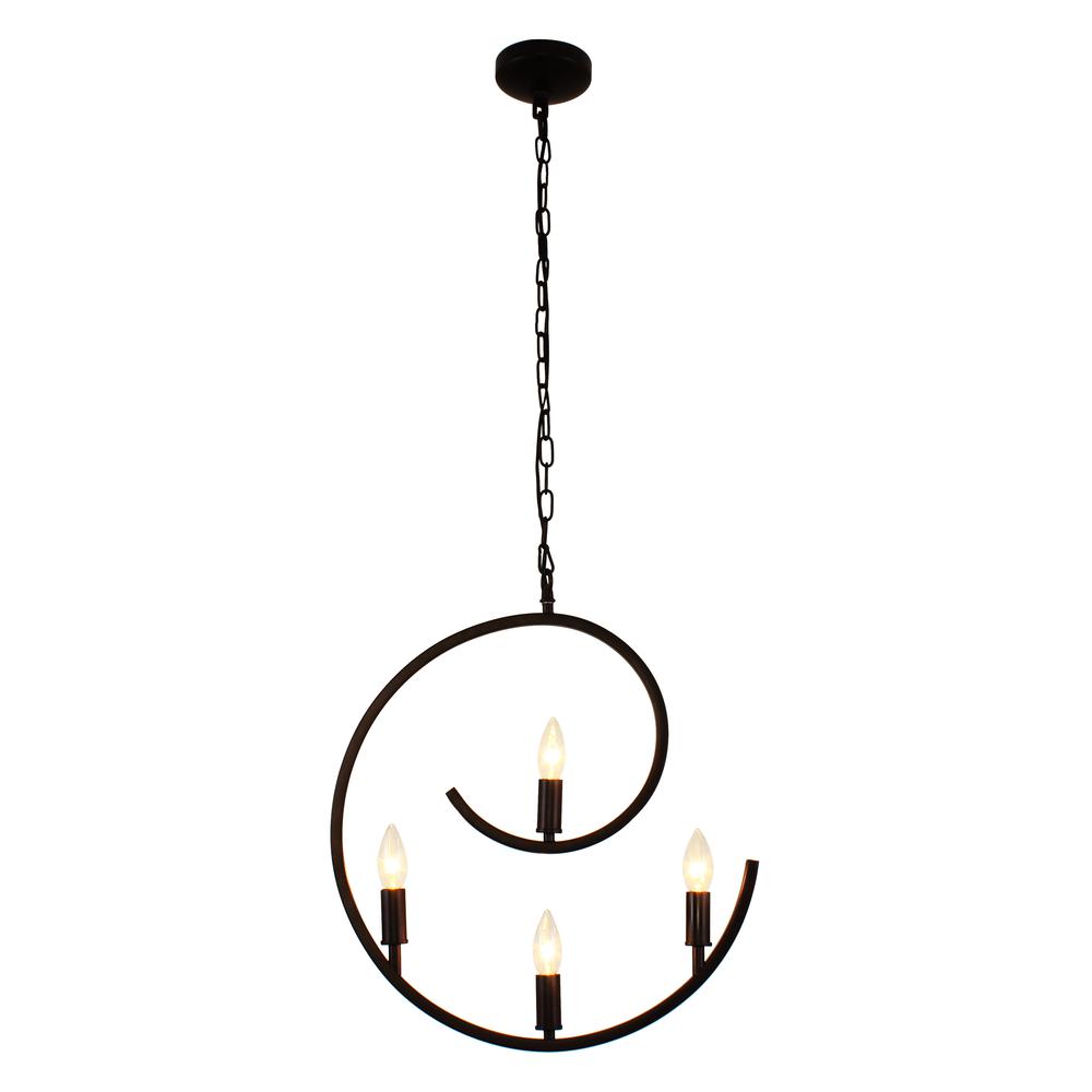 IRONCLAD Farmhouse 4 Light Oil Rubbed Bronze Ceiling Pendant 20" Wide. Picture 5