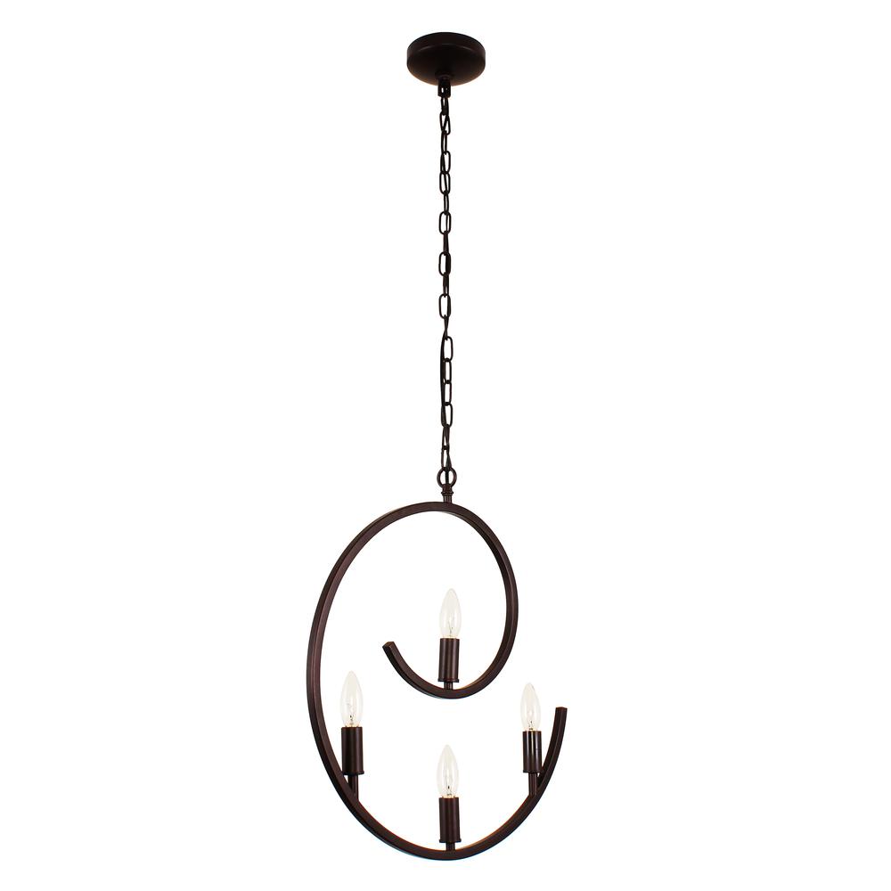 IRONCLAD Farmhouse 4 Light Oil Rubbed Bronze Ceiling Pendant 20" Wide. Picture 2