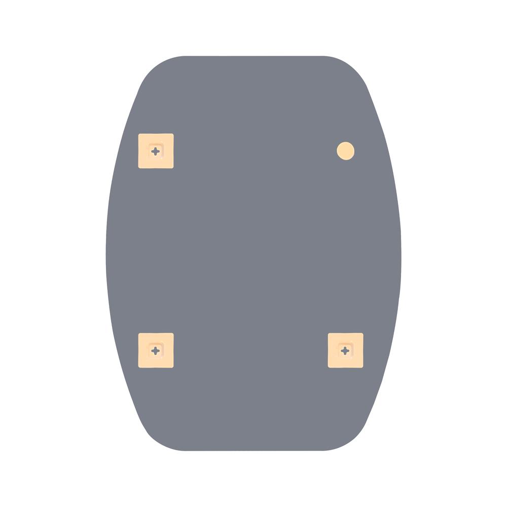 CHLOE's Reflection Verical/Horizontal Hanging Squared-Oval Shaped Frameless Wall Mirror 32" Height. Picture 6