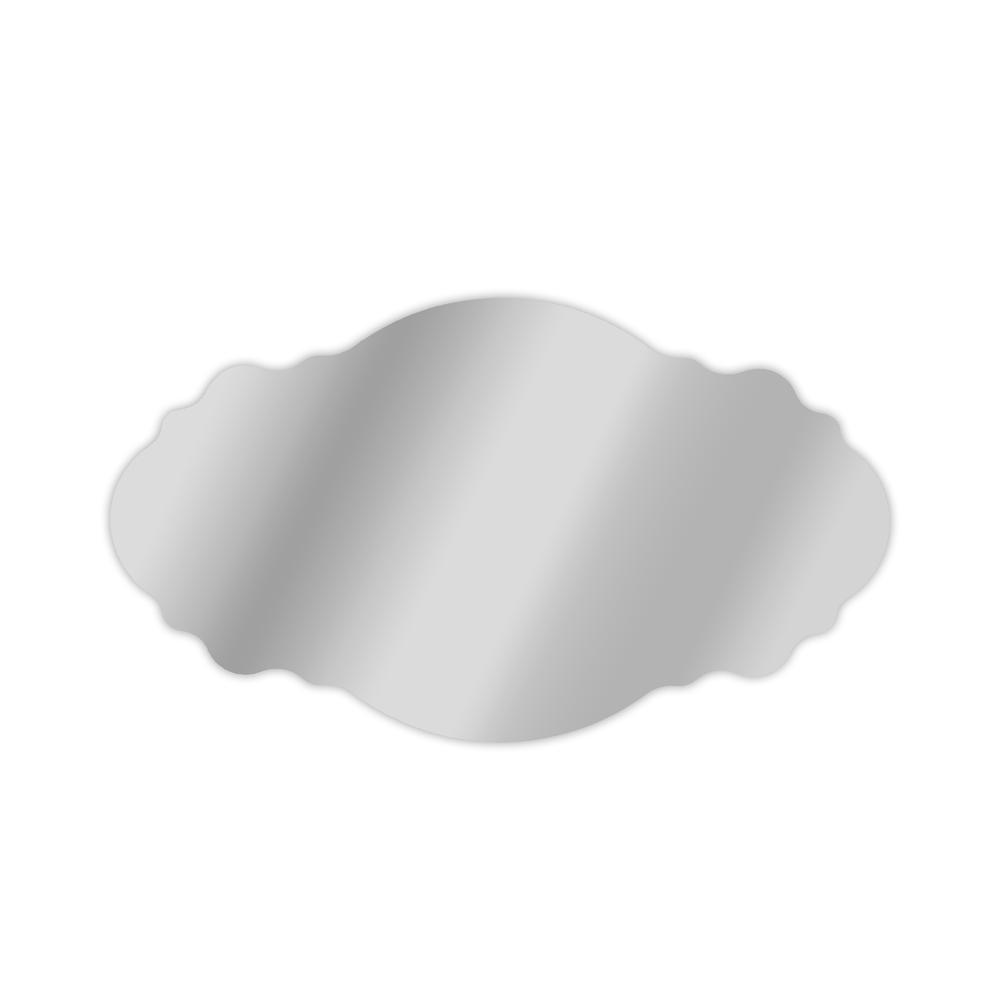 CHLOE's Reflection Horizontal Hanging Novelty Shaped Frameless Wall Mirror 24" Width. Picture 1
