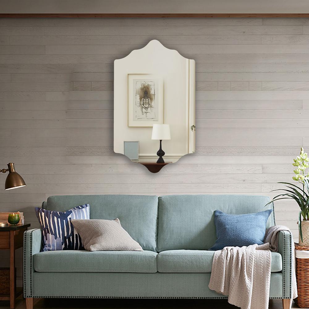 CHLOE's Reflection Verical/Horizontal Hanging Novelty Shaped Frameless Wall Mirror 35" Height. Picture 3