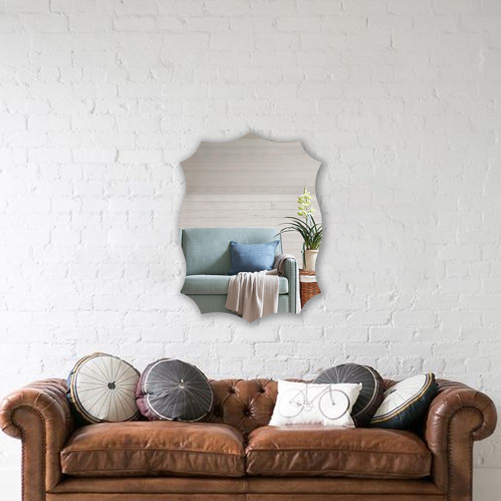 CHLOE's Reflection Verical/Horizontal Hanging Novelty Shaped Frameless Wall Mirror 32" Height. Picture 4