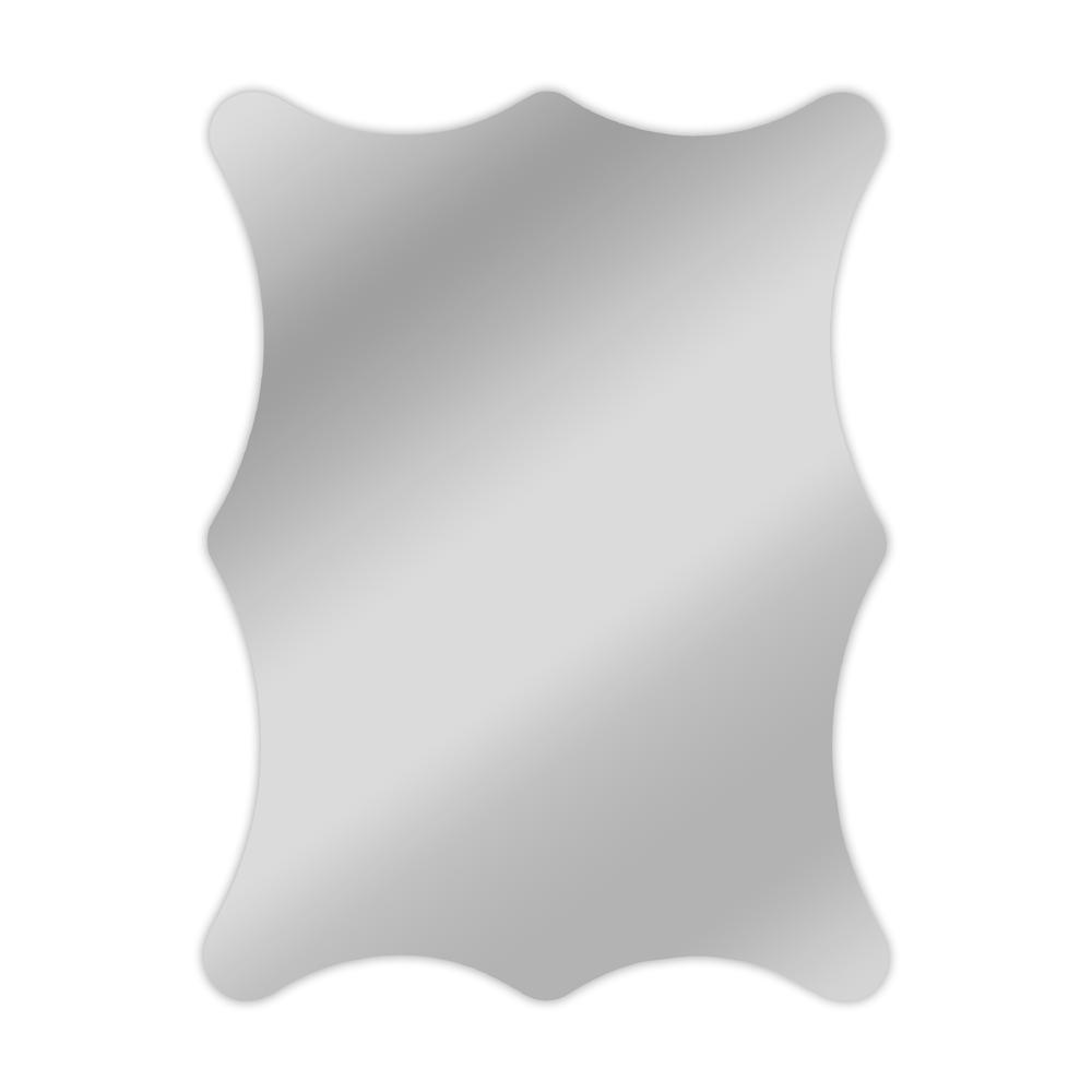 CHLOE's Reflection Verical/Horizontal Hanging Rectangle Shaped Frameless Wall Mirror 32" Height. Picture 1