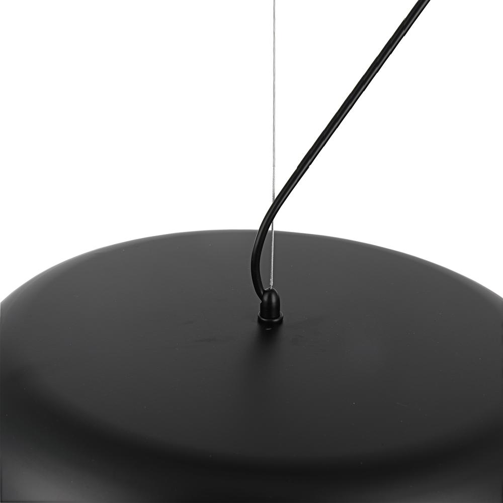 CHLOE Lighting IRONCLAD Contemporary-Style 3 Light Black and Silver Ceiling Pendant 16" Wide. Picture 4