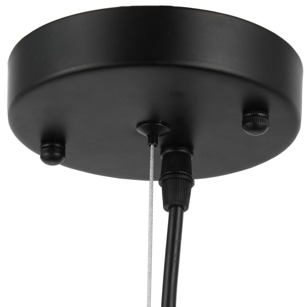 CHLOE Lighting IRONCLAD Contemporary-Style 3 Light Black and Silver Ceiling Pendant 16" Wide. Picture 5