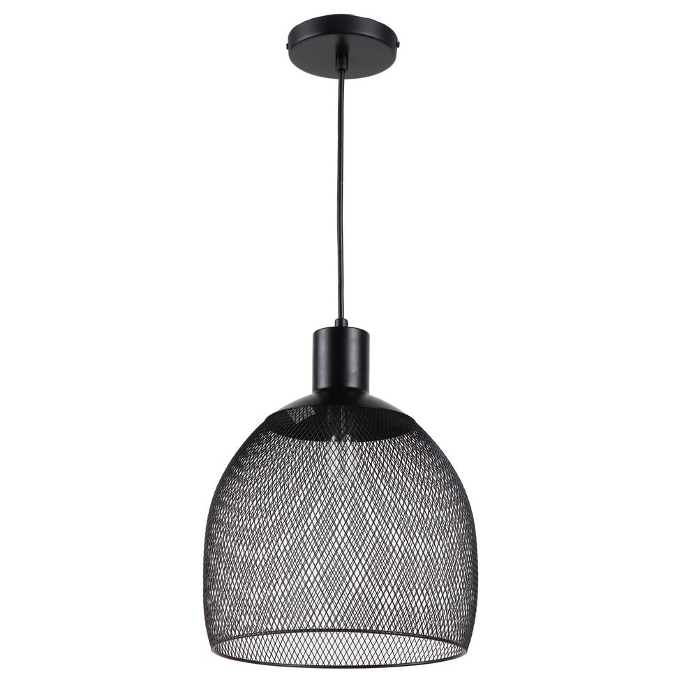 IRONCLAD Industrial 1 Light Textured Black Mini Ceiling Pendant 11.5" Wide. Picture 2