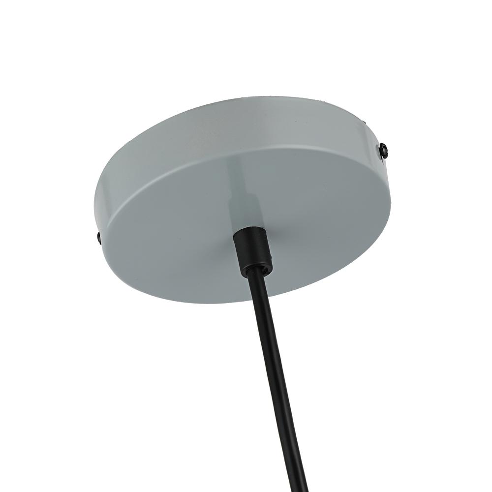 CHLOE Lighting IRONCLAD Contemporary-Style 1 Light Gray and White Ceiling Mini Pendant 8" Wide. Picture 3