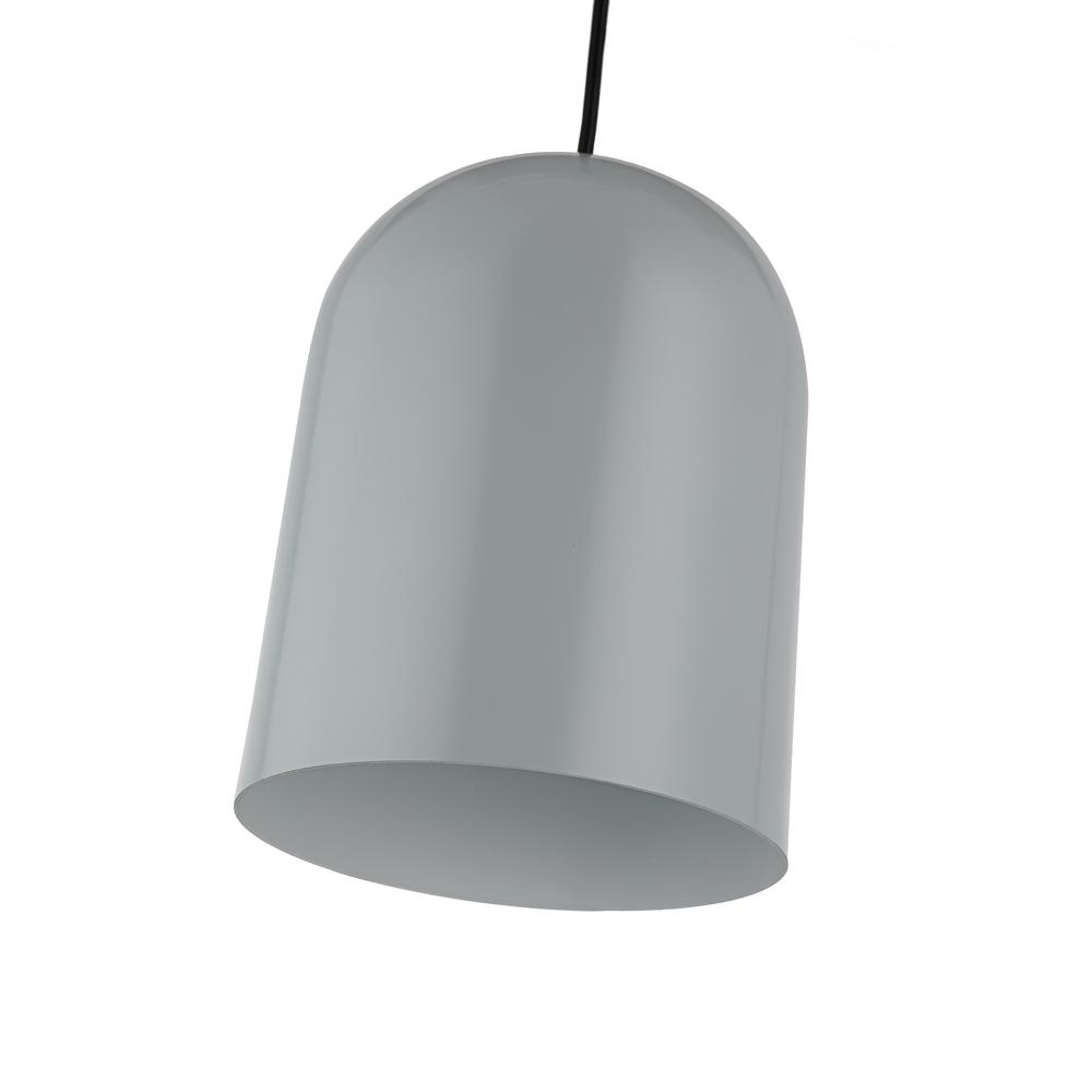 CHLOE Lighting IRONCLAD Contemporary-Style 1 Light Gray and White Ceiling Mini Pendant 8" Wide. Picture 4