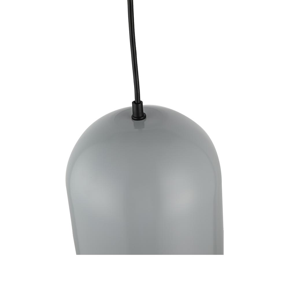 CHLOE Lighting IRONCLAD Contemporary-Style 1 Light Gray and White Ceiling Mini Pendant 8" Wide. Picture 5