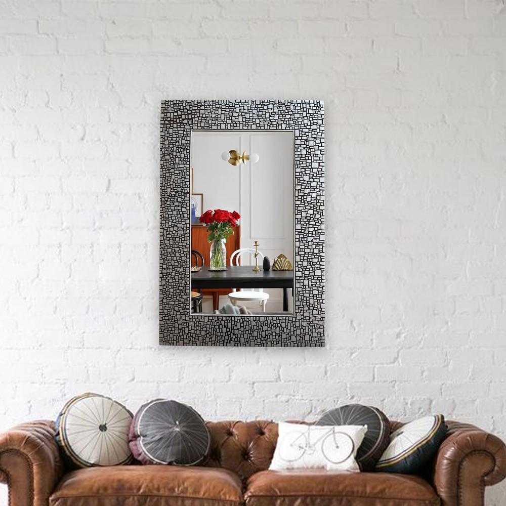 CHLOE's Reflection Contemporary-Style Rectangle Antique Silver Finish 36". Picture 4