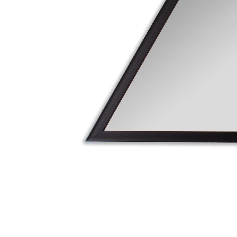 CHLOE's Reflection Contemporary Black Finish Triangle Framed Wall Mirror 31.5" Height. Picture 3