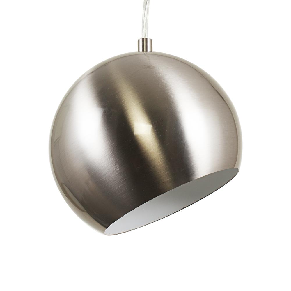 CHLOE Lighting IRONCLAD Contemporary-Style 1 Light Brushed Nickel Ceiling Mini Pendant 8" Wide. Picture 3