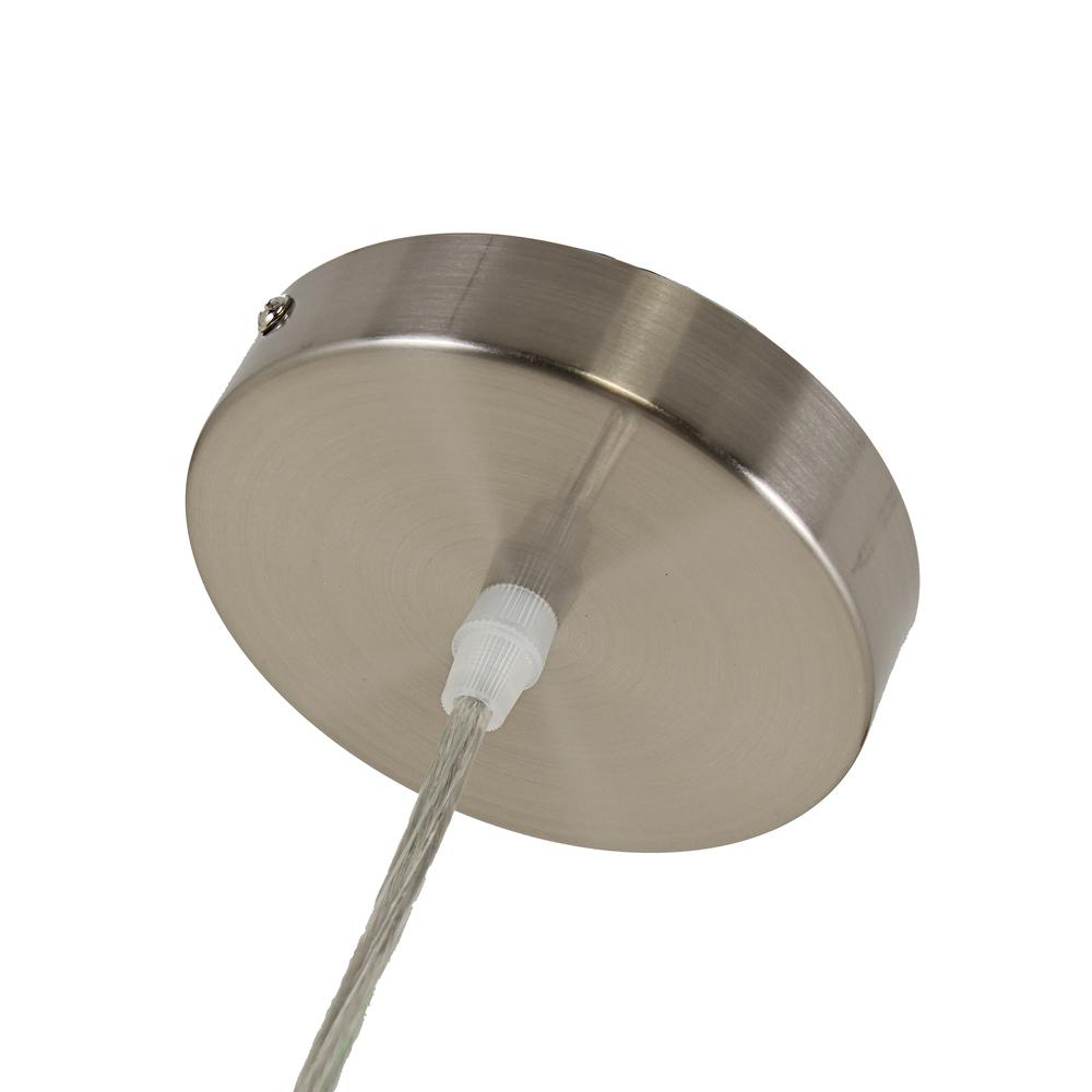 CHLOE Lighting IRONCLAD Contemporary-Style 1 Light Brushed Nickel Ceiling Mini Pendant 8" Wide. Picture 5