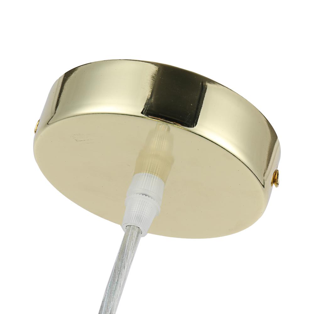 CHLOE Lighting IRONCLAD Contemporary-Style 1 Light Plated Gold Ceiling Mini Pendant 8" Wide. Picture 5