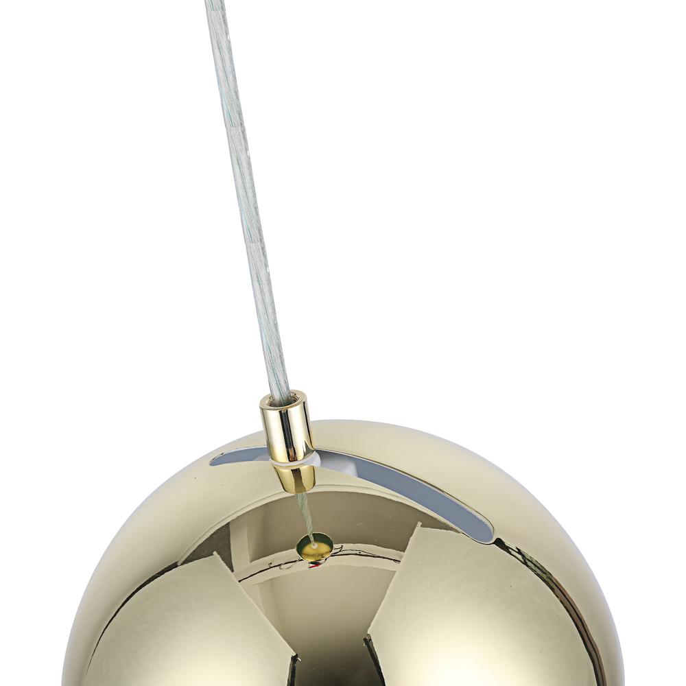 CHLOE Lighting IRONCLAD Contemporary-Style 1 Light Plated Gold Ceiling Mini Pendant 8" Wide. Picture 6