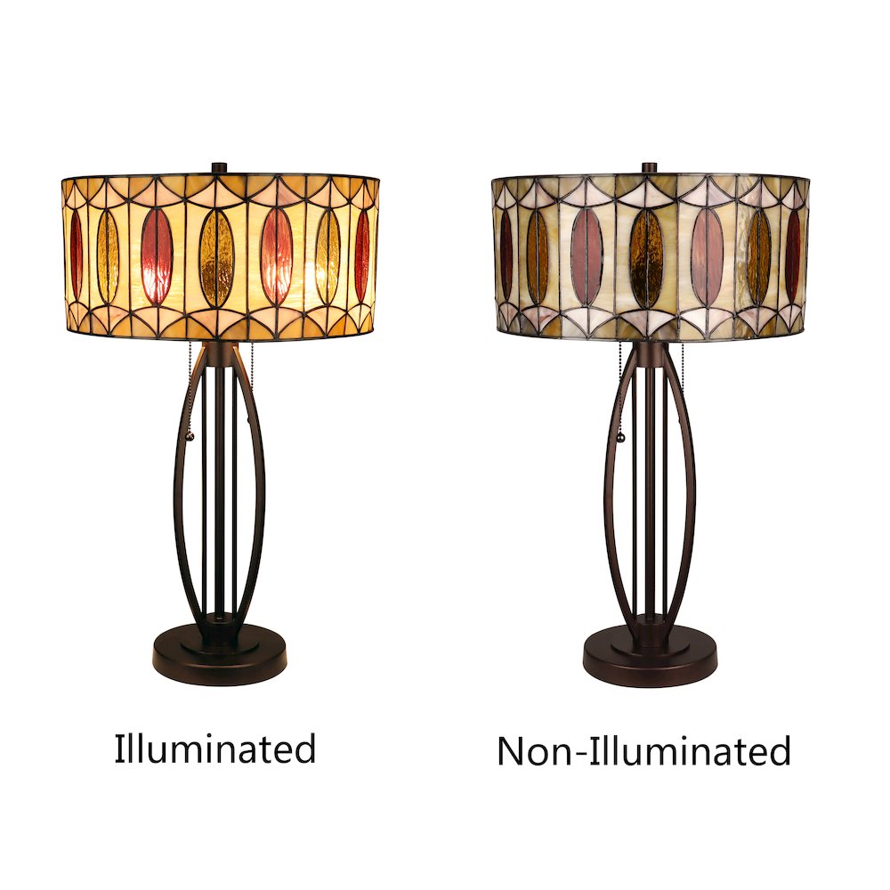 Gimm Geometric Style 2-Light Table Lamp 15" Shade. Picture 5