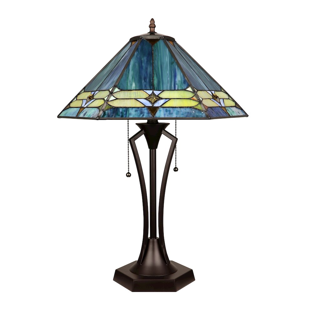 Hyland Geometric Style 2-Light Table Lamp 18" Shade. Picture 2