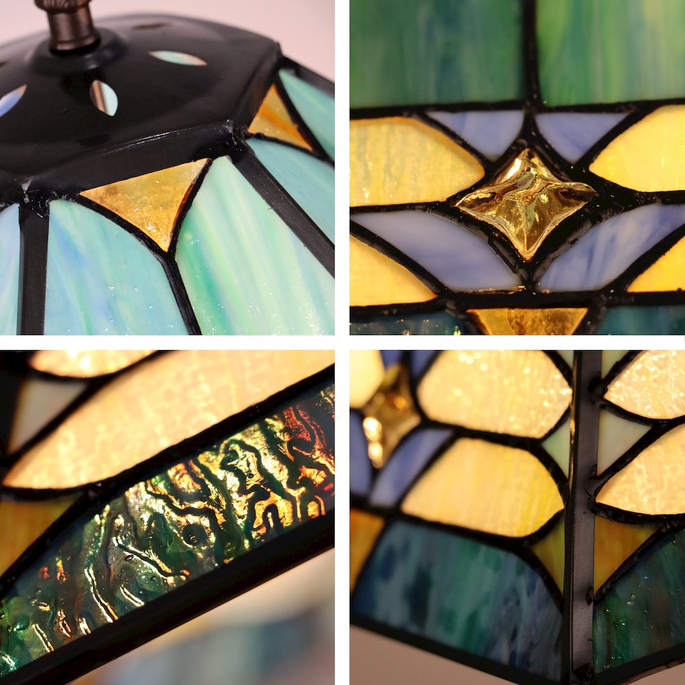 Hyland Geometric Style 2-Light Table Lamp 18" Shade. Picture 4