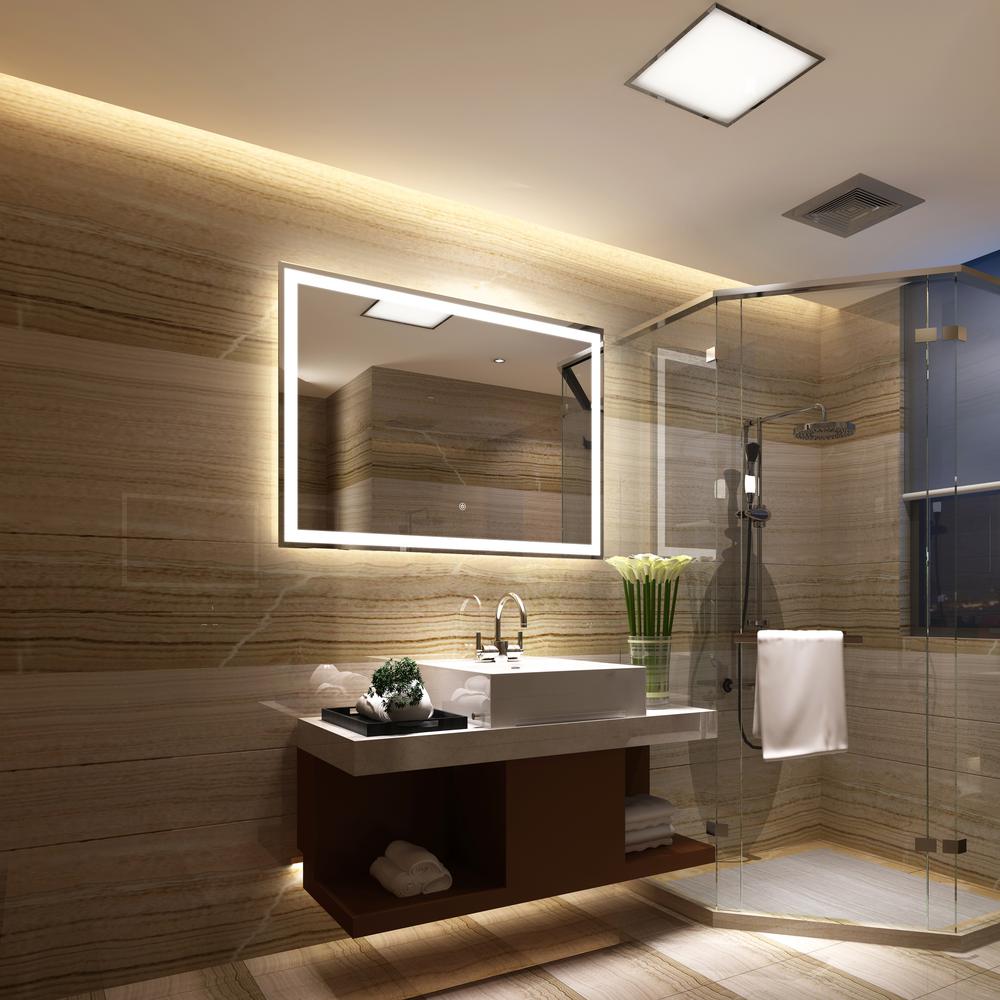 SPECULO Back Lit LED Mirror 6000K Daylight White 36" Wide. Picture 2