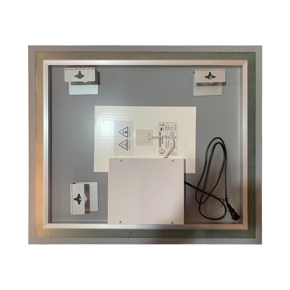 CHLOE Lighting LUMINOSITY Back Lit Rectangular TouchScreen LED Mirror 3 Color Temperatures 3000K-6000K 28" Wide. Picture 13