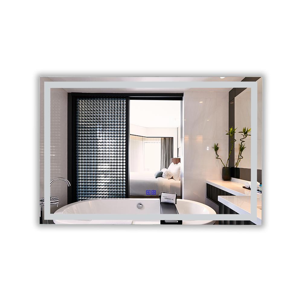 CHLOE Lighting LUMINOSITY- Back Lit Rectangular TouchScreen LED Mirror 3 Color Temperatures 3000K-6000K 36" Wide. Picture 4