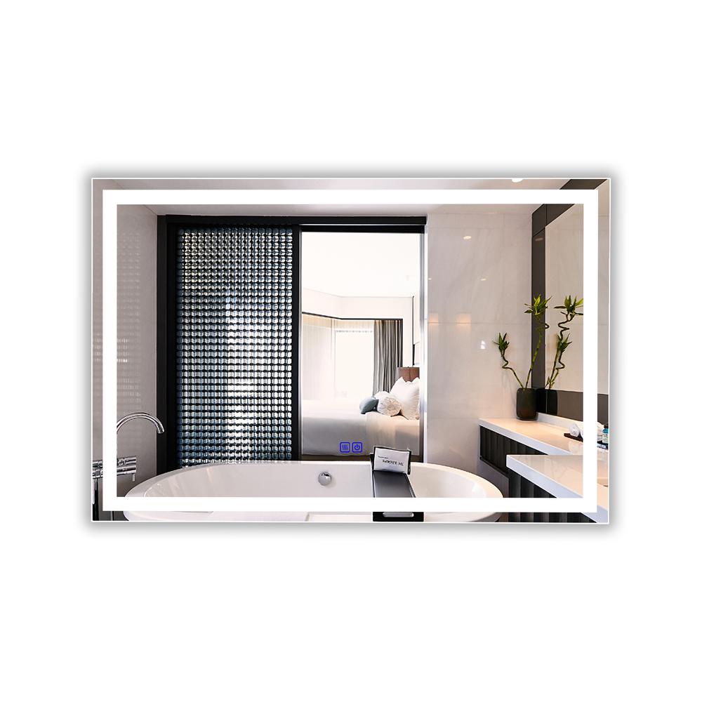 CHLOE Lighting LUMINOSITY- Back Lit Rectangular TouchScreen LED Mirror 3 Color Temperatures 3000K-6000K 36" Wide. Picture 1