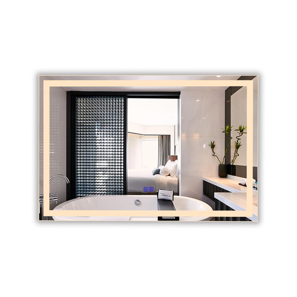 CHLOE Lighting LUMINOSITY- Back Lit Rectangular TouchScreen LED Mirror 3 Color Temperatures 3000K-6000K 36" Wide. Picture 5