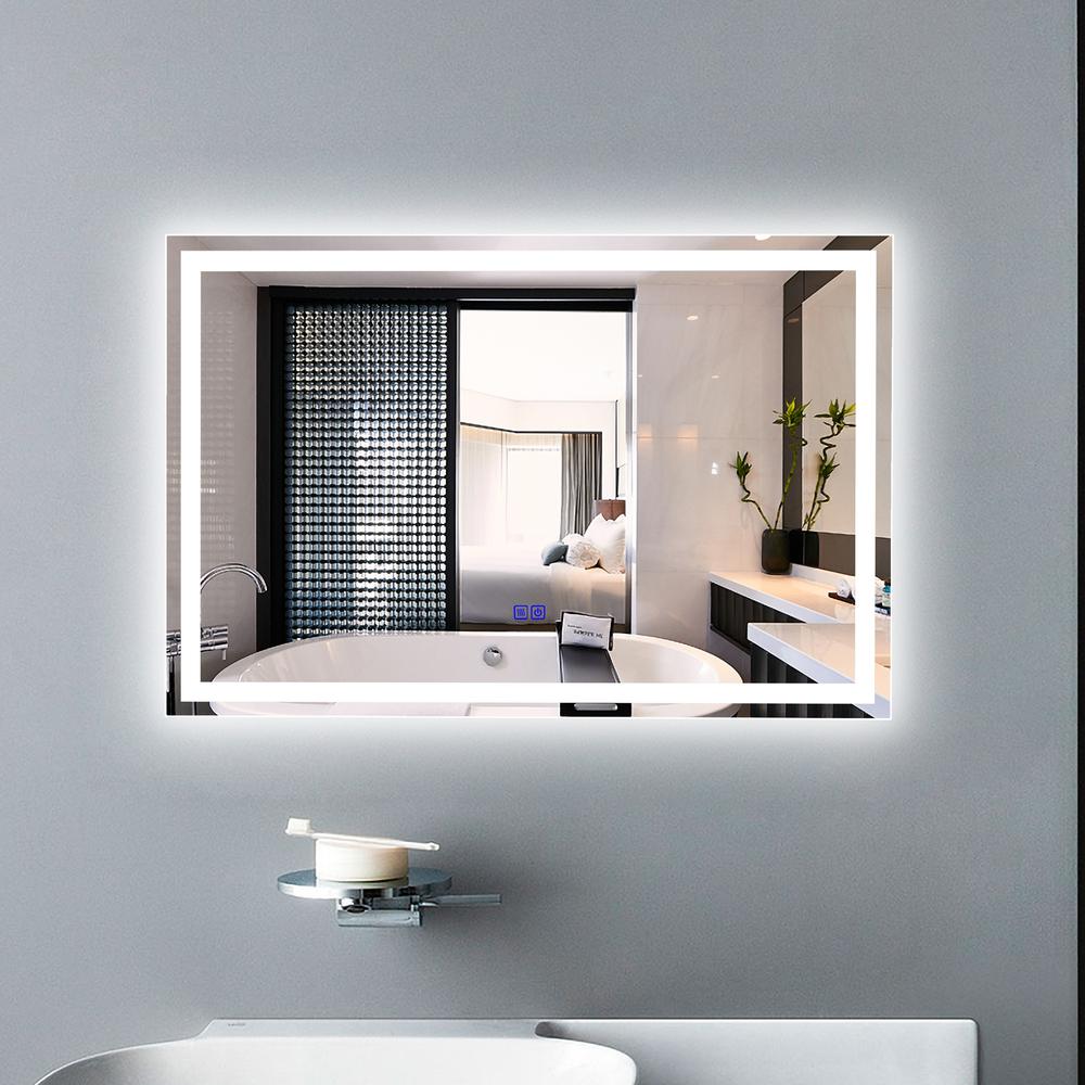 CHLOE Lighting LUMINOSITY- Back Lit Rectangular TouchScreen LED Mirror 3 Color Temperatures 3000K-6000K 36" Wide. Picture 14