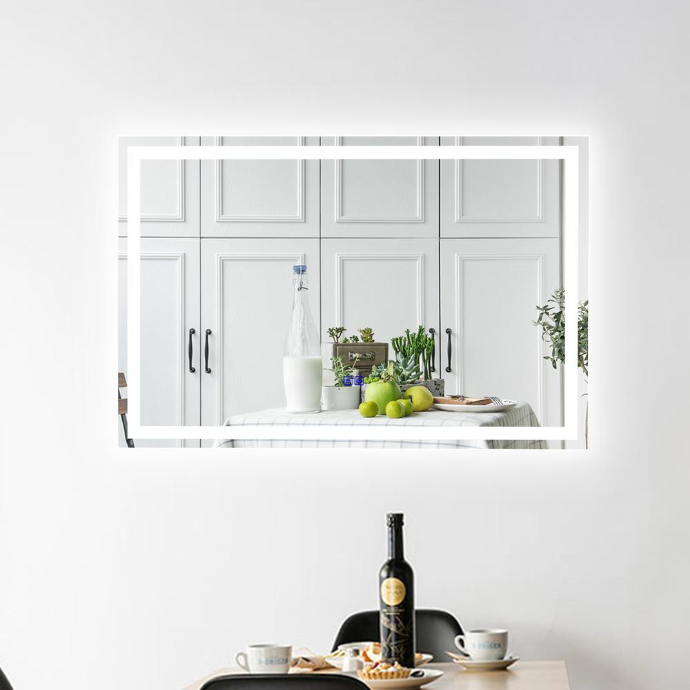 CHLOE Lighting LUMINOSITY- Back Lit Rectangular TouchScreen LED Mirror 3 Color Temperatures 3000K-6000K 36" Wide. Picture 16