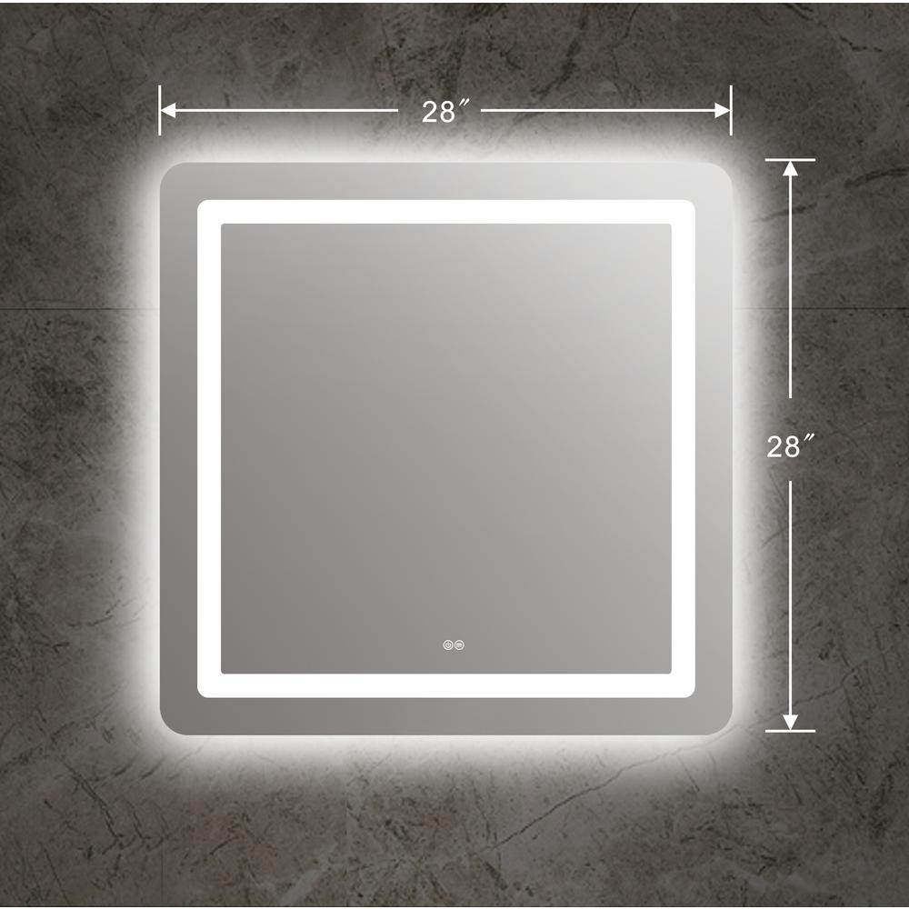 SPECULO Back Lit LED Mirror 6000K Daylight White 28" Wide. Picture 1