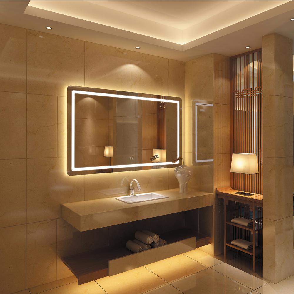 SPECULO Back Lit LED Mirror 6000K Daylight White 30" Wide. Picture 3
