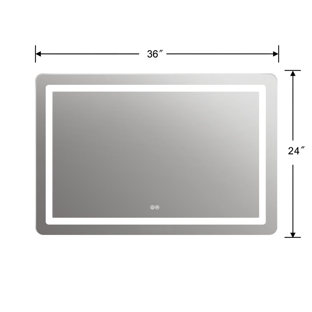 SPECULO Back Lit LED Mirror 6000K Daylight White 36" Wide. Picture 1