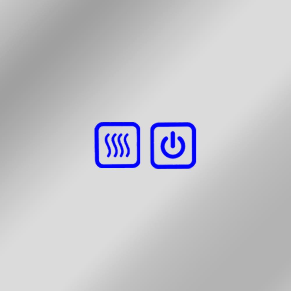 CHLOE Lighting LUMINOSITY Back Lit Square TouchScreen LED Mirror 3 Color Temperatures 3000K-6000K 24" Wide. Picture 9