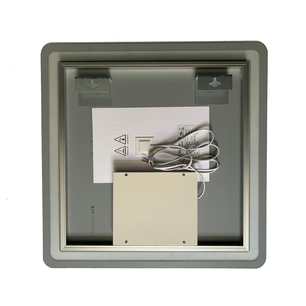 CHLOE Lighting LUMINOSITY Back Lit Rectangular TouchScreen LED Mirror 3 Color Temperatures 3000K-6000K 30" Wide. Picture 12