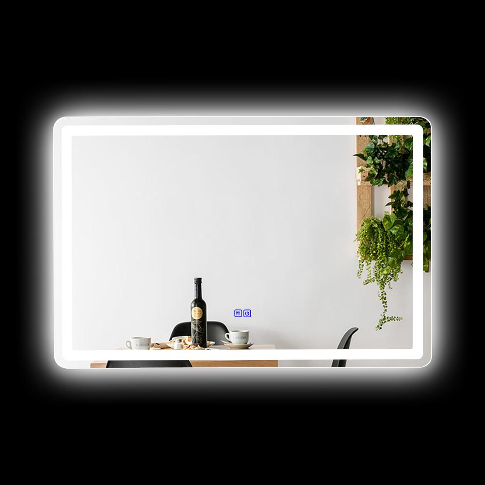 CHLOE Lighting- LUMINOSITY Back Lit Rectangular TouchScreen LED Mirror 3 Color Temperatures 3000K-6000K 36" Wide. Picture 6