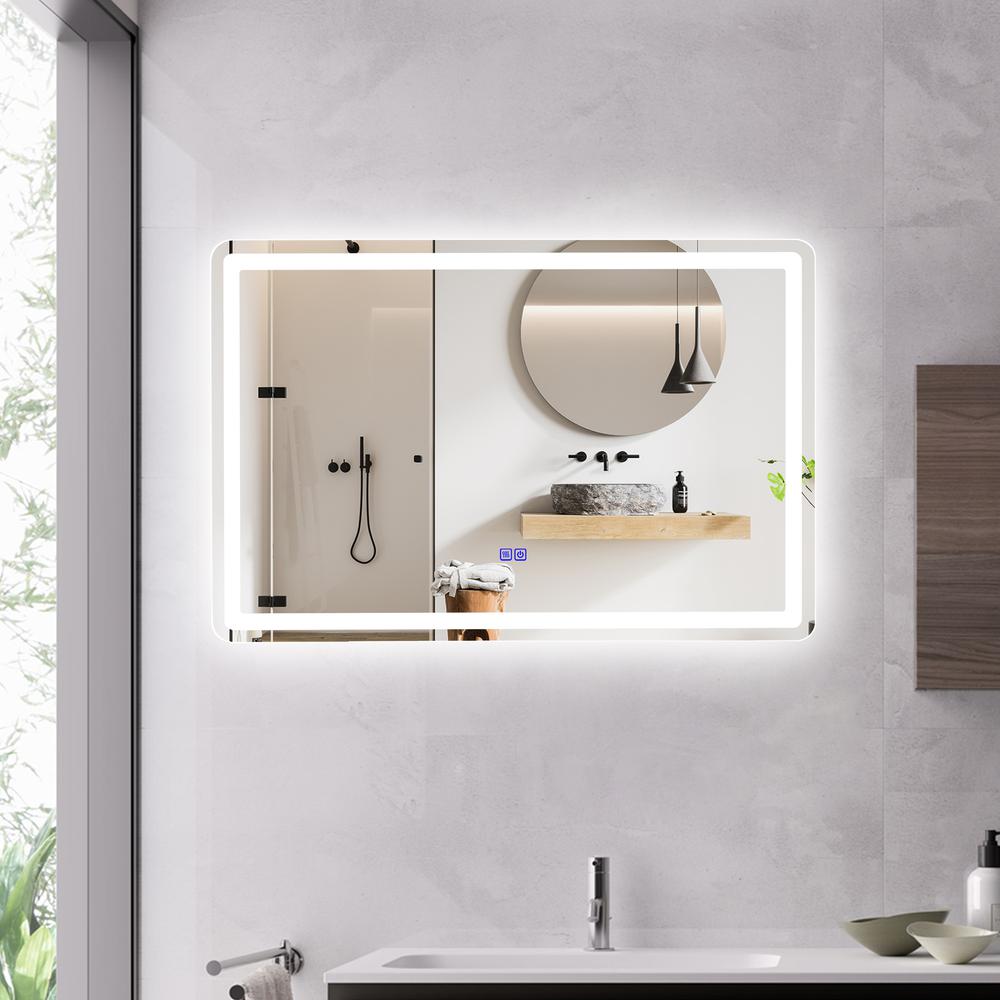 CHLOE Lighting- LUMINOSITY Back Lit Rectangular TouchScreen LED Mirror 3 Color Temperatures 3000K-6000K 36" Wide. Picture 16