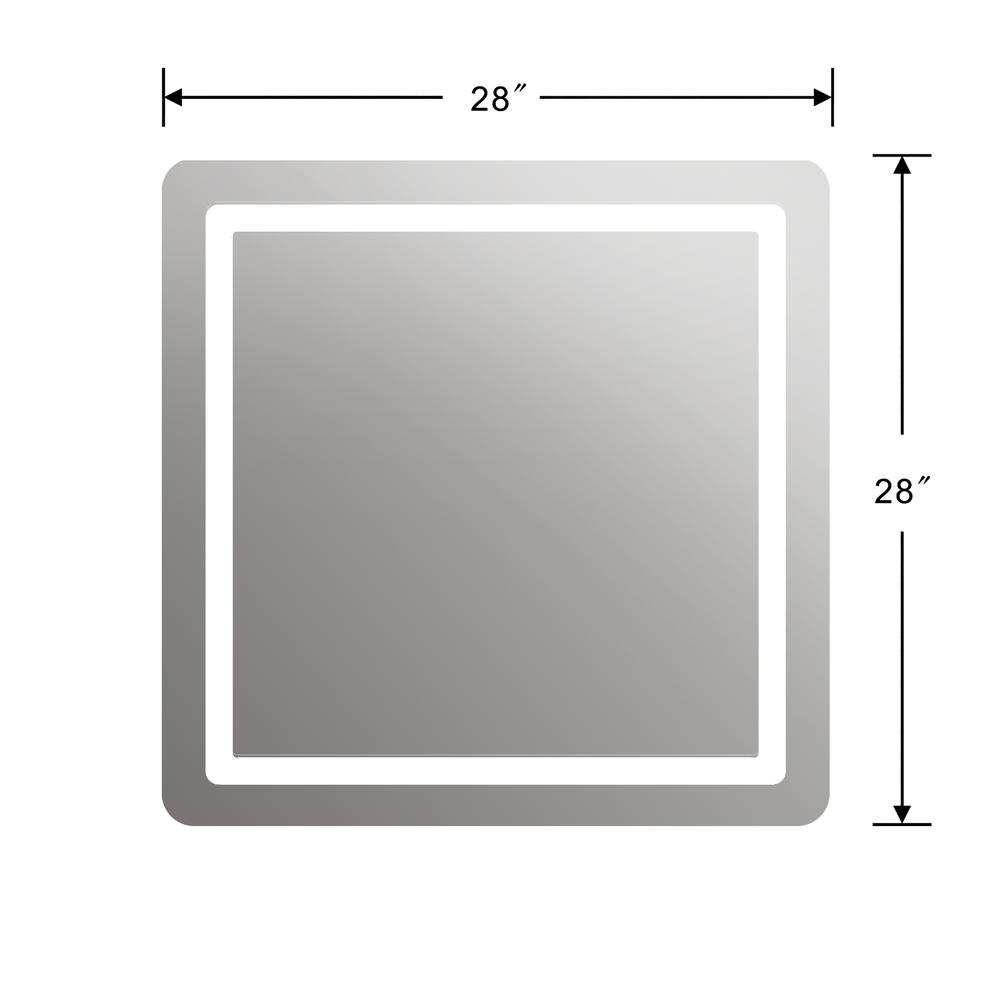 SPECULO Back Lit LED Mirror 4000K Warm White  28" Wide. Picture 1