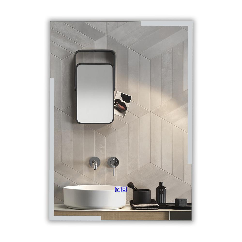 CHLOE Lighting LUMINOSITY Back Lit Rectangular TouchScreen LED Mirror 3 Color Temperatures 3000K-6000K 28" Height. Picture 4