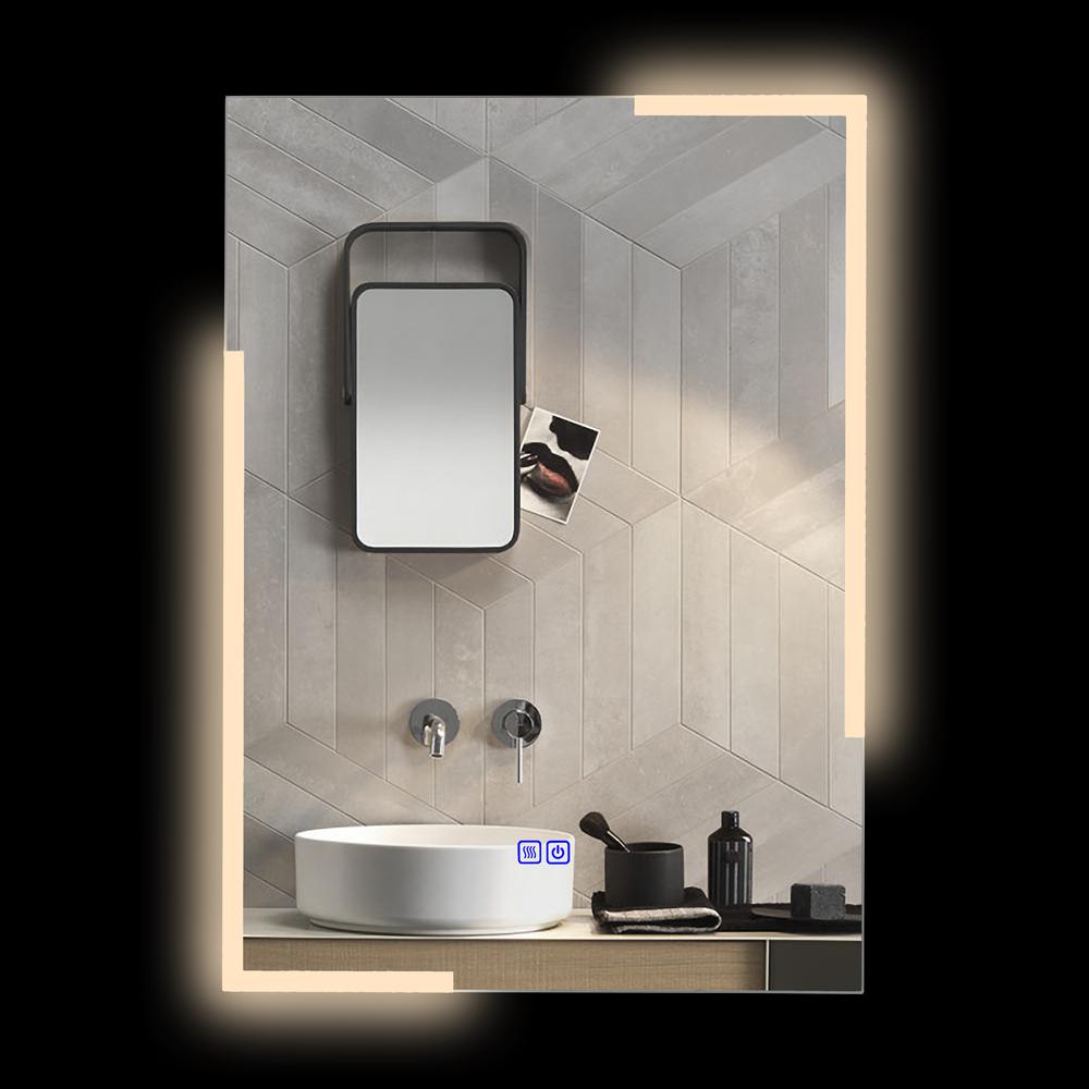 CHLOE Lighting LUMINOSITY Back Lit Rectangular TouchScreen LED Mirror 3 Color Temperatures 3000K-6000K 28" Height. Picture 7