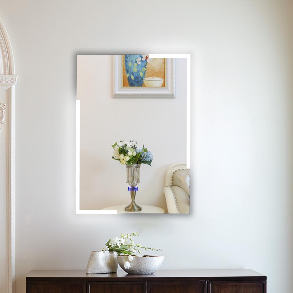 CHLOE Lighting LUMINOSITY Back Lit Rectangular TouchScreen LED Mirror 3 Color Temperatures 3000K-6000K 28" Height. Picture 15