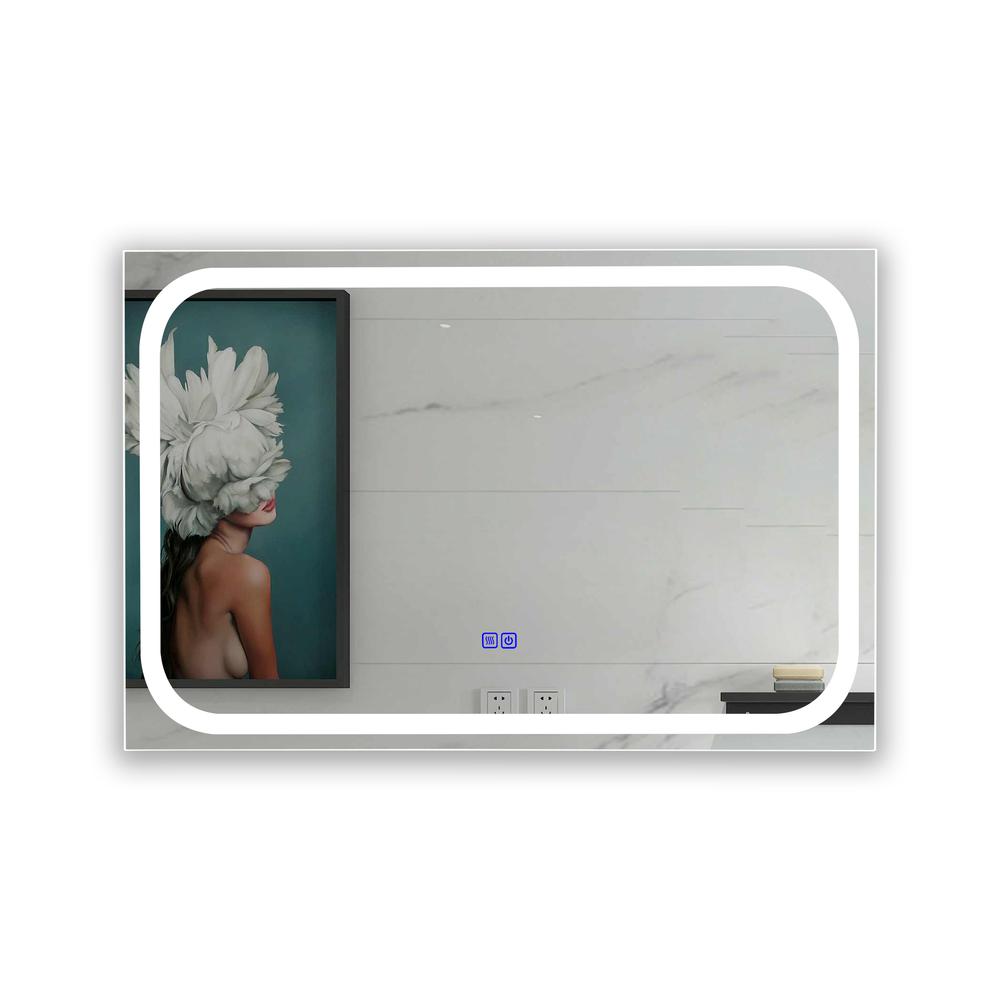 CHLOE Lighting LUMINOSITY Back Lit Rectangular TouchScreen LED Mirror 3 Color Temperatures 3000K-6000K 36" Wide. Picture 1