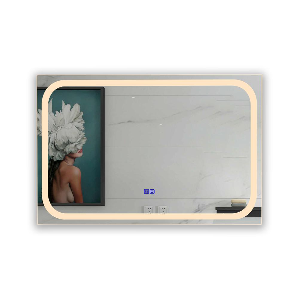 CHLOE Lighting LUMINOSITY Back Lit Rectangular TouchScreen LED Mirror 3 Color Temperatures 3000K-6000K 36" Wide. Picture 4